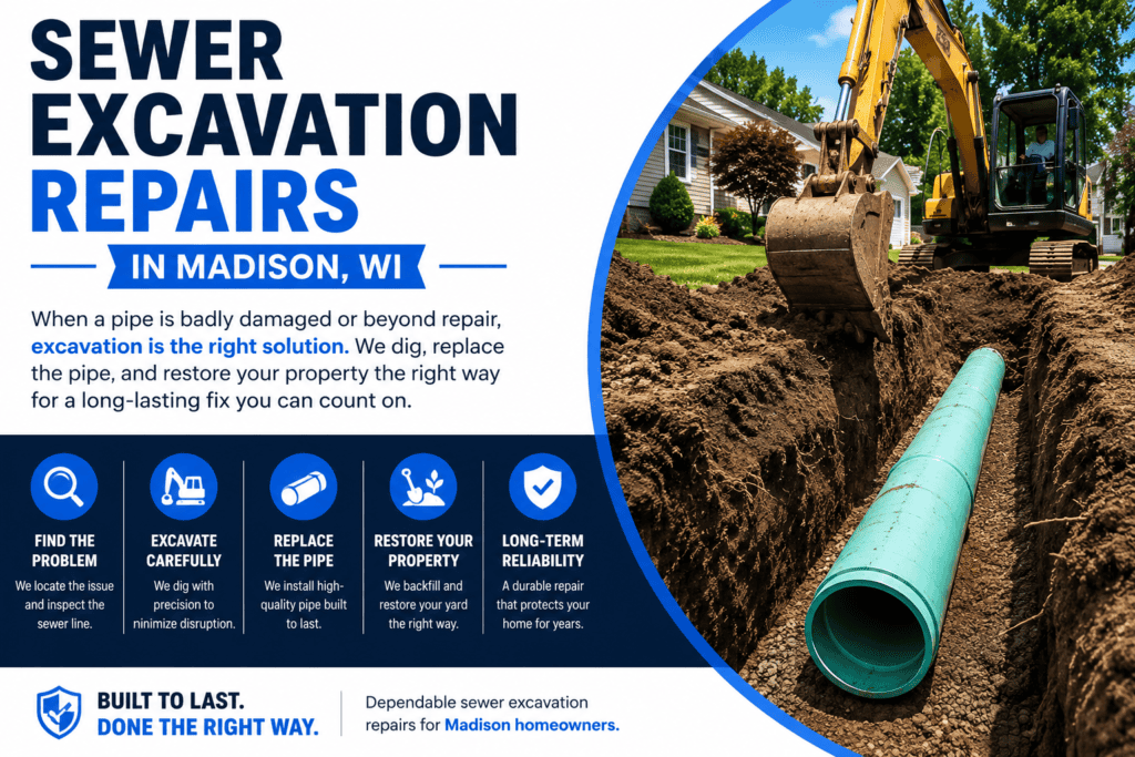Sewer Excavation Repair Infographic